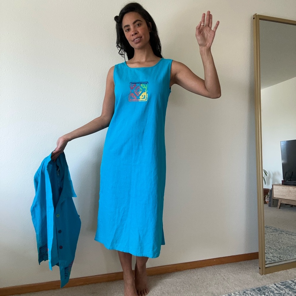 Linen maxi dress